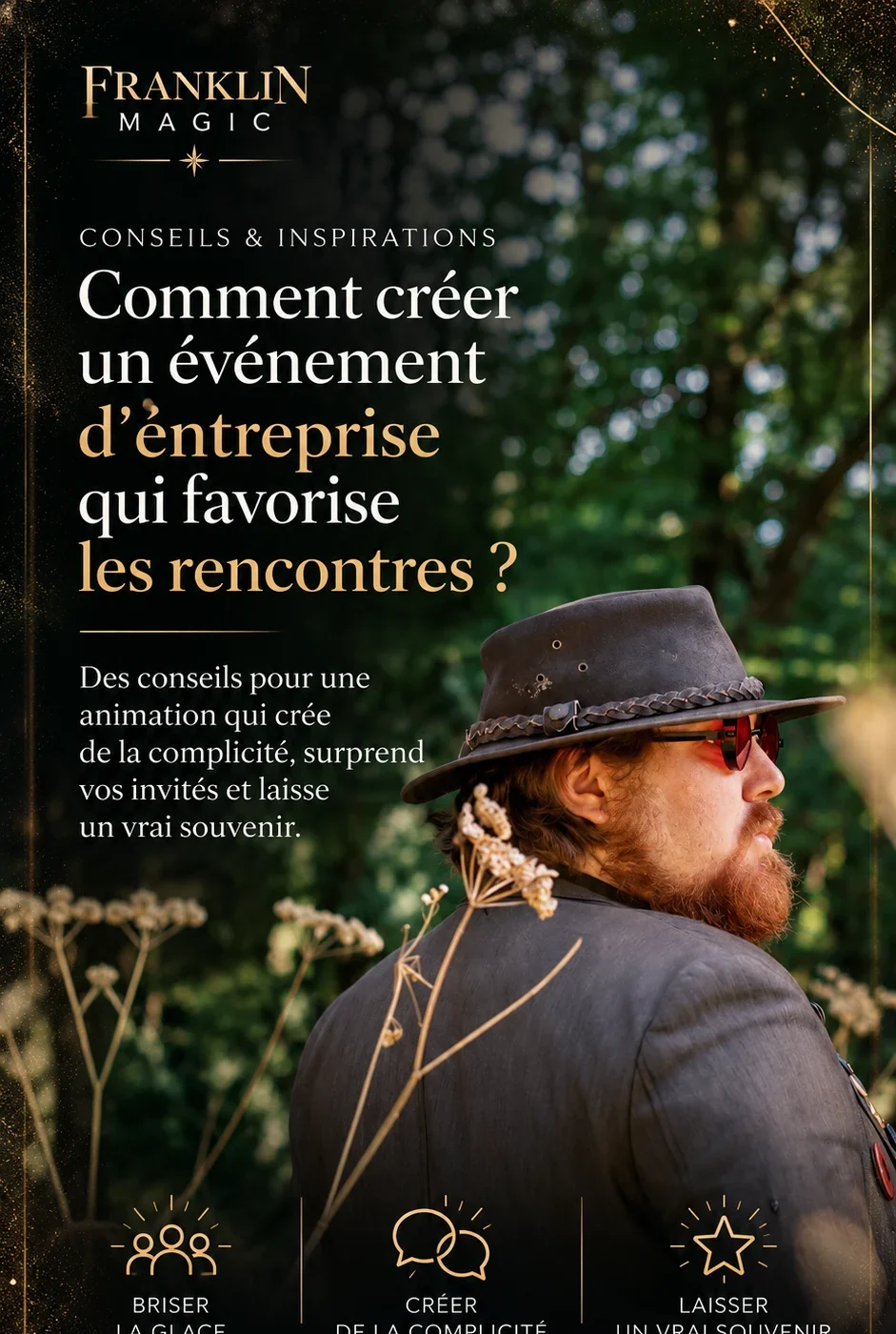 Affiche de conseils pour un événement d'entreprise